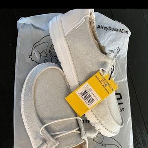 Hey Dude shoes. Gray with sparkles.